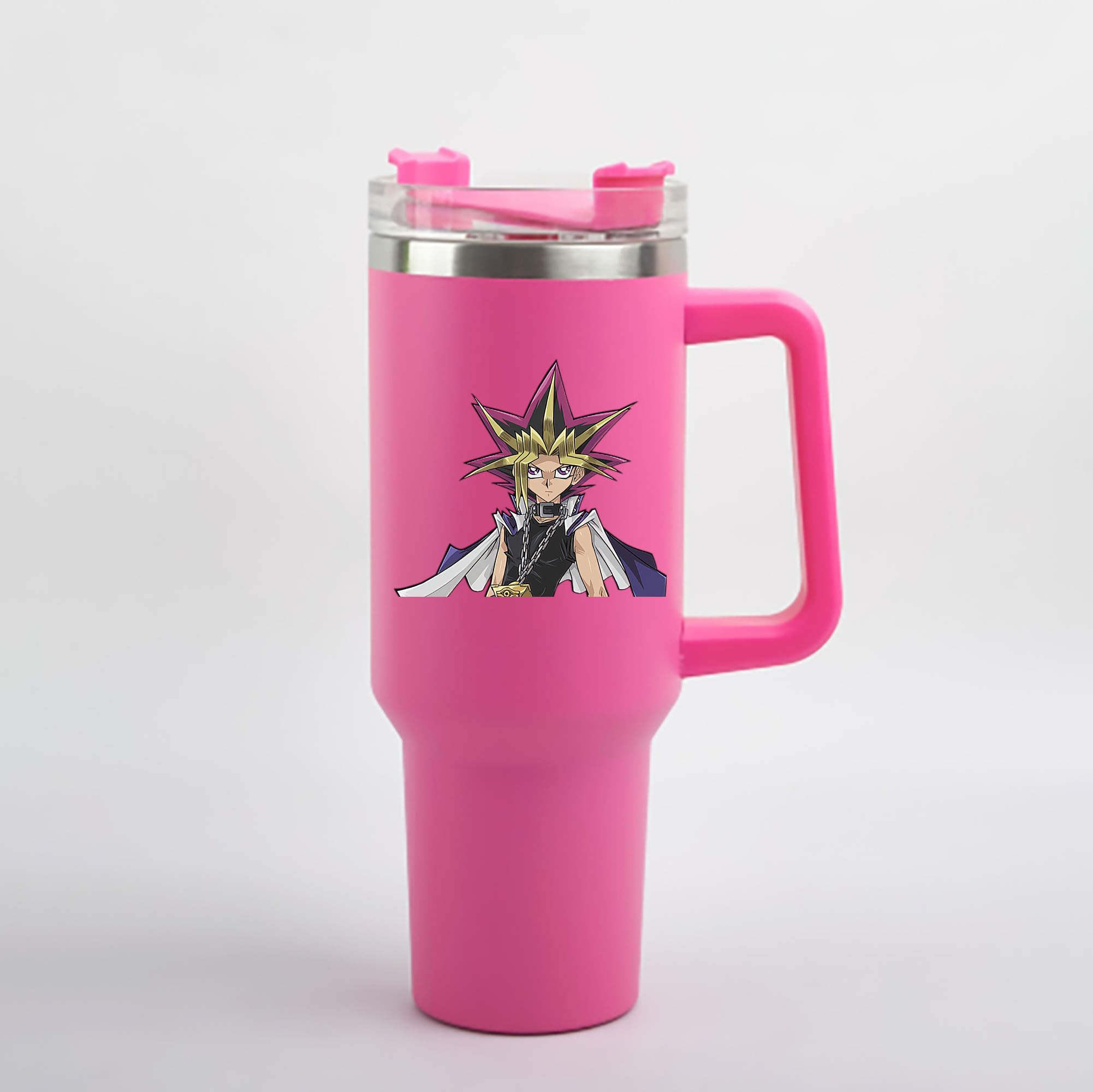 （画像用） 遊☆戯☆王 Yu-Gi-Oh! 1200mL車用タンブラー - クリスタルステッカー（プラスチックストロー付き）